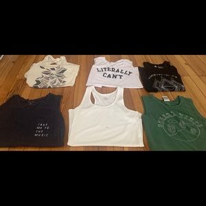 Lot of yoga shirts